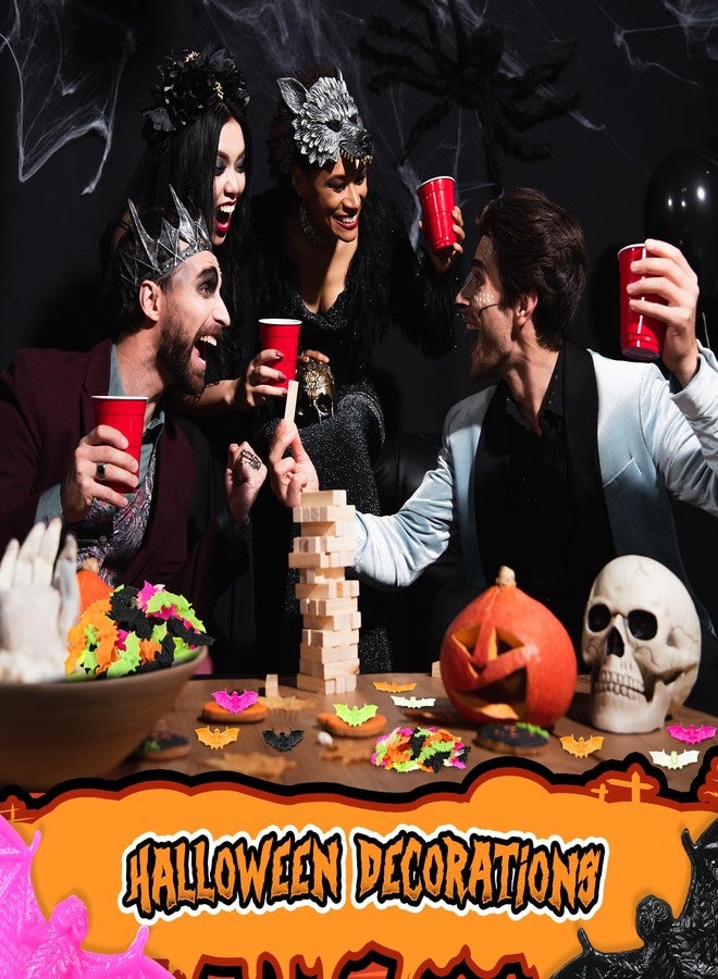 Poen مجموعة بوين من 300 قطعة من الخفافيش البلاستيكية الصغيرة الواقعية متعددة الألوان، ألعاب مخيفة للهالوين، دعائم للمقالب في المنزل والبار وتزيين طاولة الحفلات. - Image 3